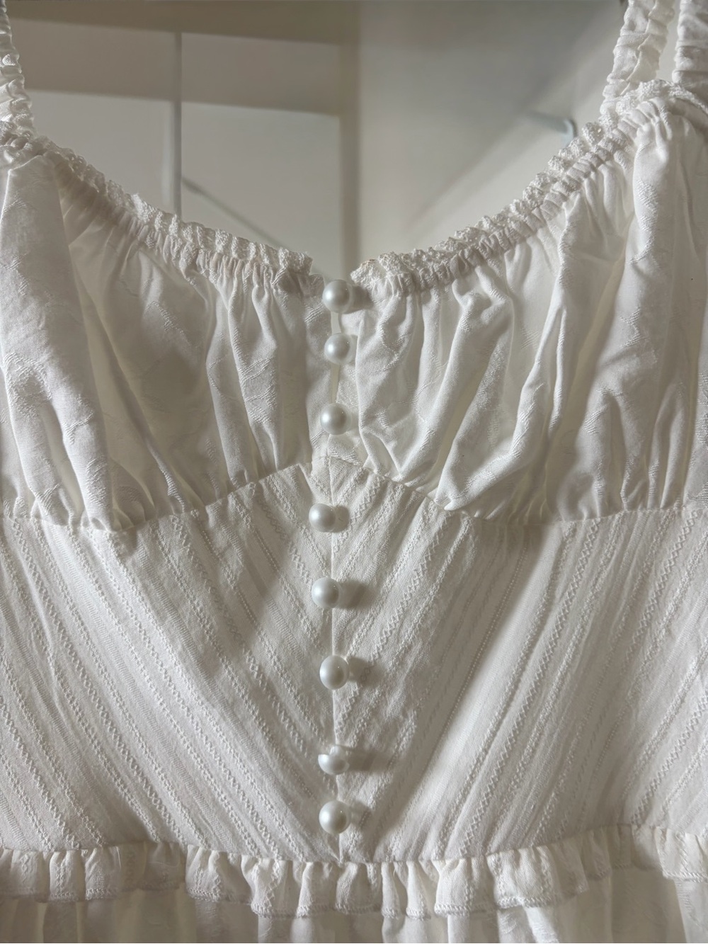 Commense White Women's Button-Front Midi Skirt